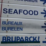 Na seafoode v Bruseli.